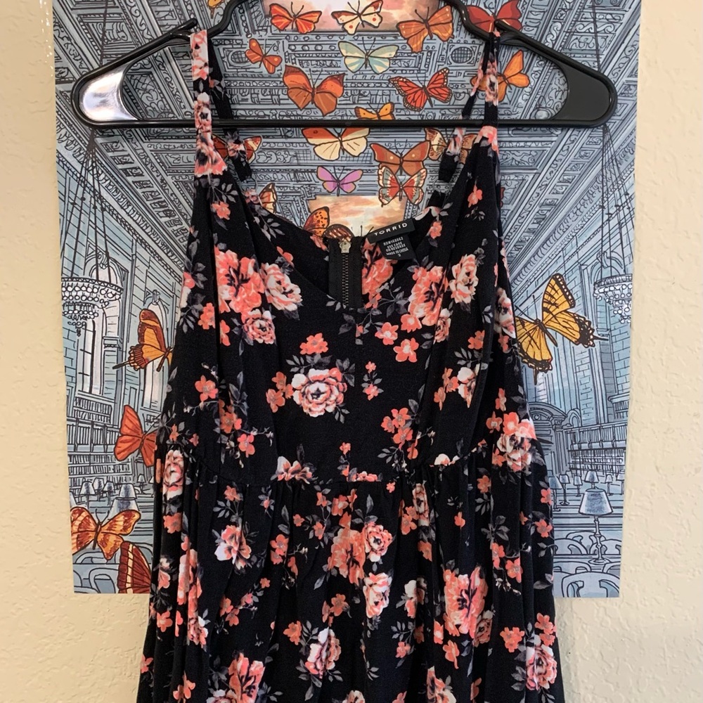 Torrid Plus-Size Floral Babydoll Tank Top